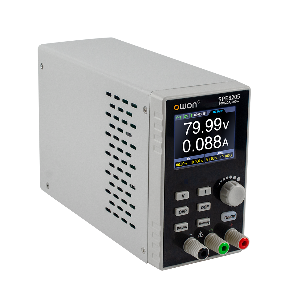 OWON SPEシリーズ プログラマブル直流電源 1ch、80V/20A、500W