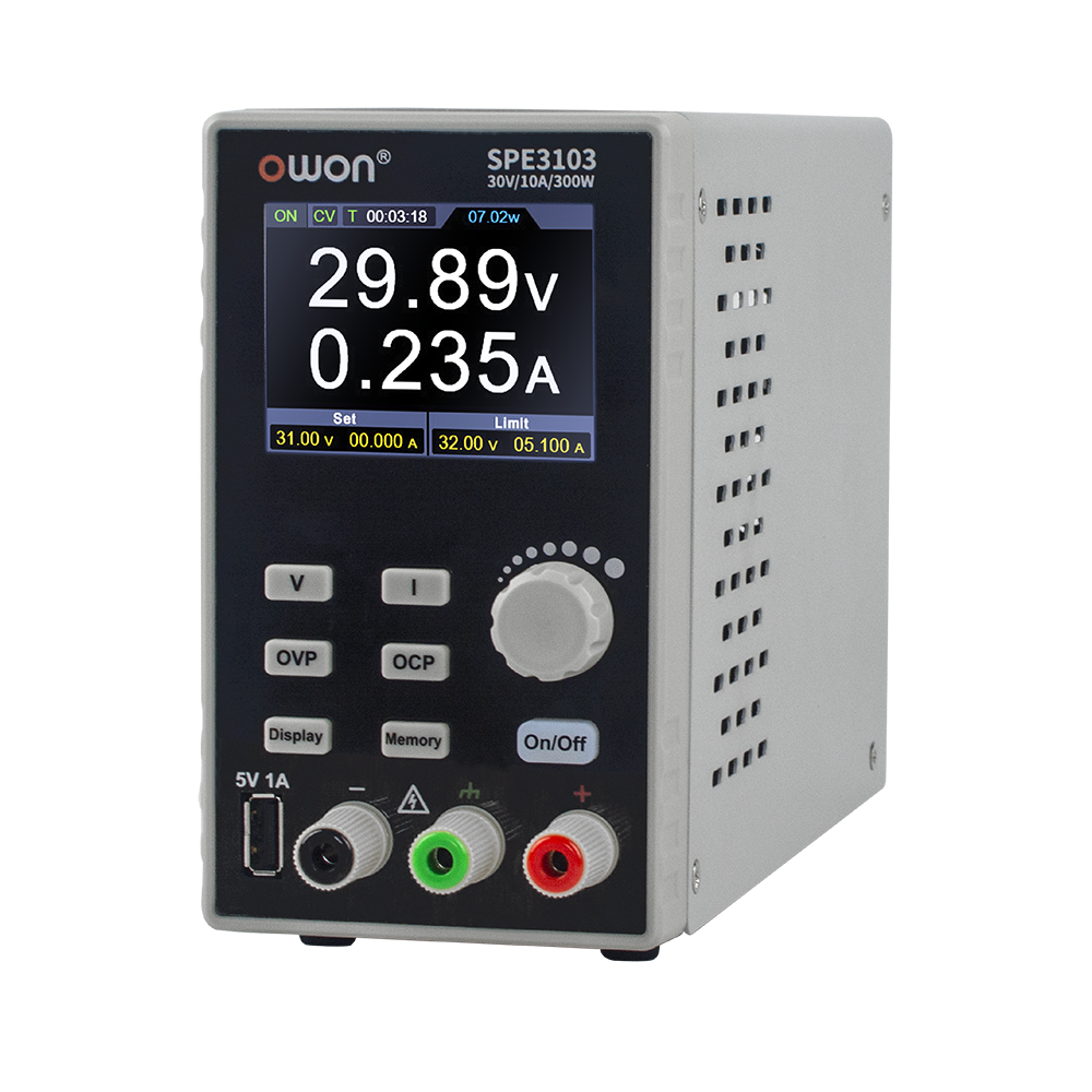 OWON SPEシリーズ プログラマブル直流電源 1ch、30V/10A、200W