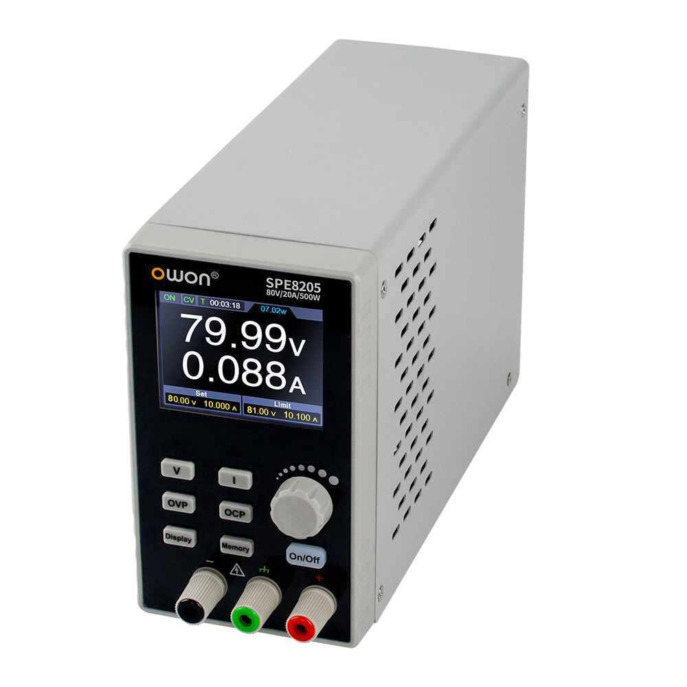 OWON SPEシリーズ プログラマブル直流電源 1ch、80V/20A、500W