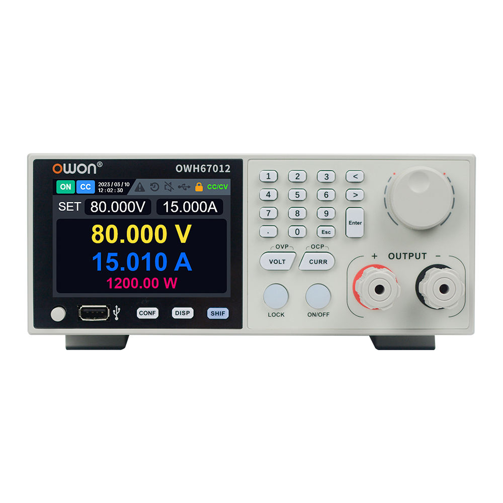 OWON OWH67シリーズ プログラマブル直流電源 1ch、80V/30A、1200W