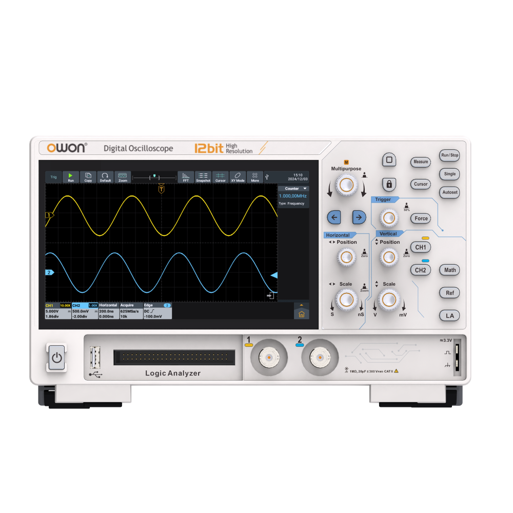 OWON ADS900Aシリーズ オシロスコープ 125MHz、2ch、12bit