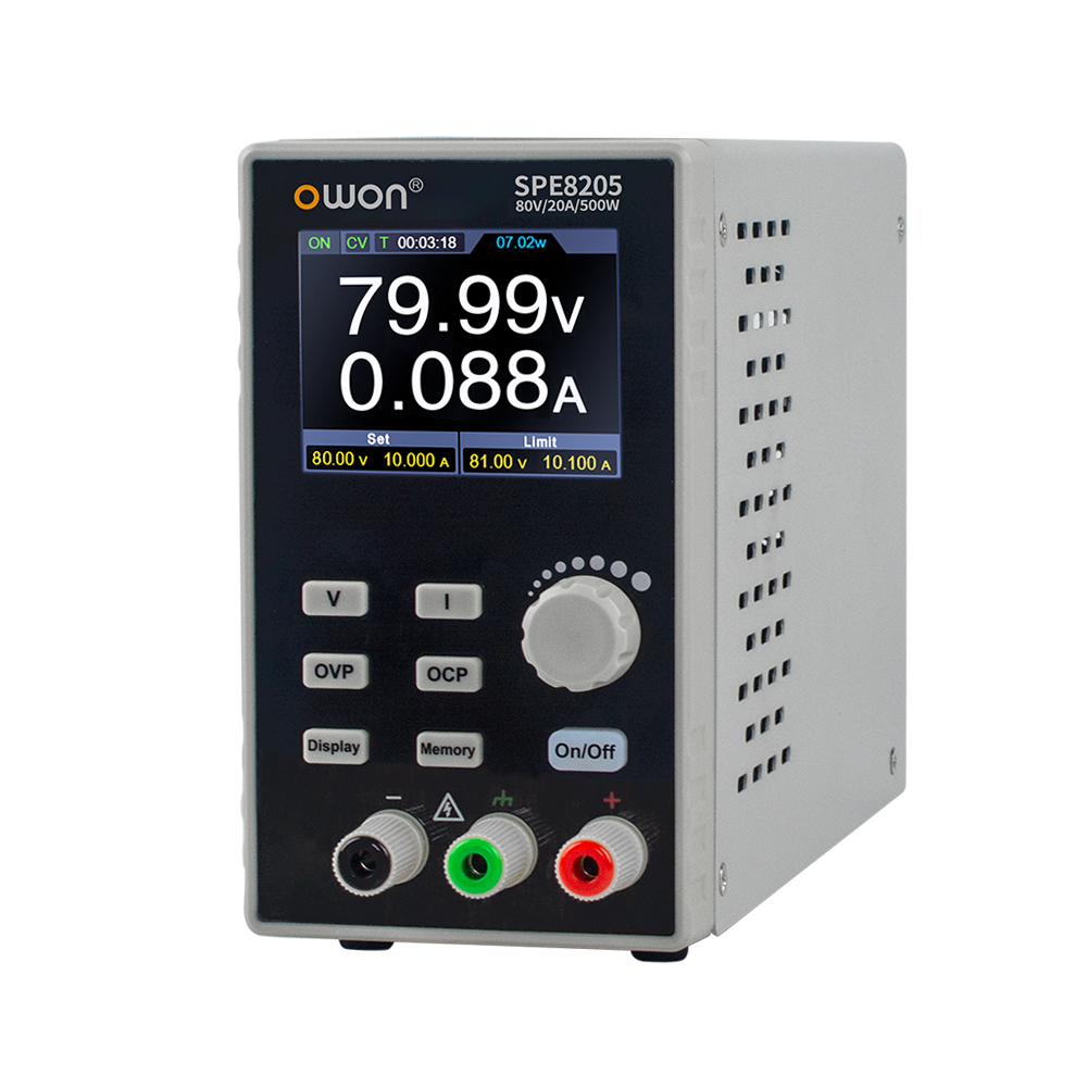 OWON SPEシリーズ プログラマブル直流電源 1ch、80V/20A、500W