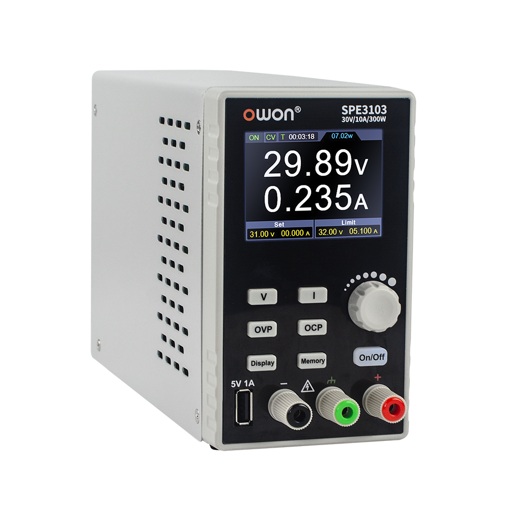 OWON SPEシリーズ プログラマブル直流電源 1ch、30V/10A、200W
