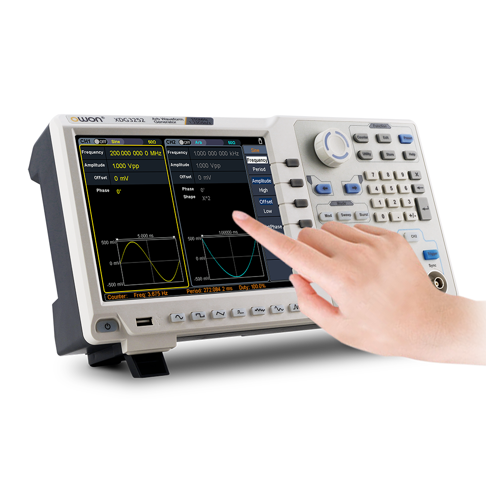 OWON XDG3000シリーズ 任意波形・ファンクション・ジェネレータ 80MHz、2ch