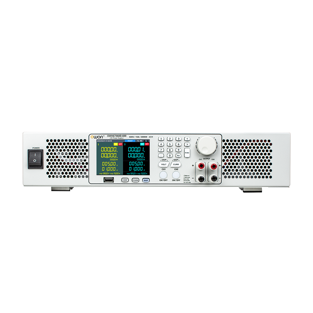 OWON OWH67Dシリーズ プログラマブル直流電源 2ch、80V/20A、1000W