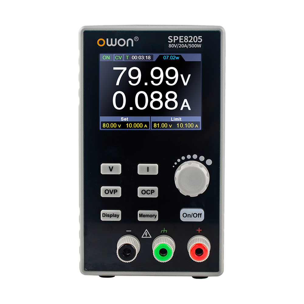 OWON SPEシリーズ プログラマブル直流電源 1ch、80V/20A、500W