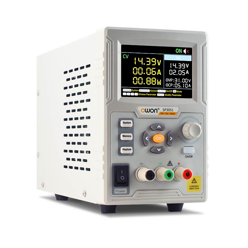 OWON SPシリーズ プログラマブル直流電源 1ch、30V/10A、150W