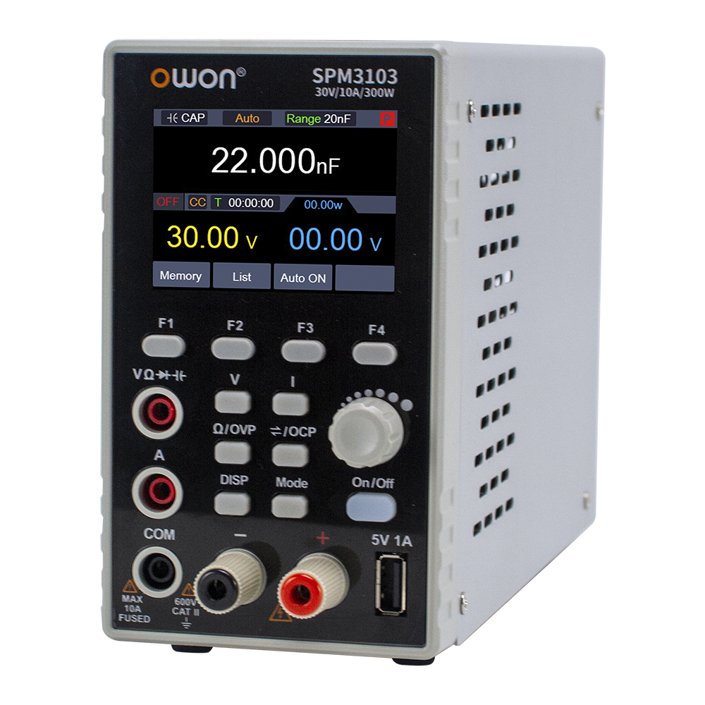 OWON SPMシリーズ プログラマブル直流電源 1ch、60V/5A、300W