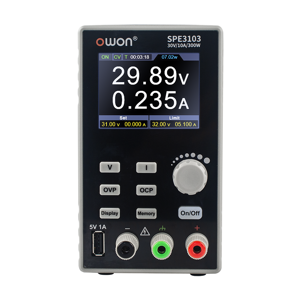 OWON SPEシリーズ プログラマブル直流電源 1ch、30V/10A、200W