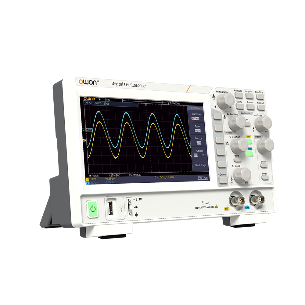 OWON SDS3000シリーズ オシロスコープ 100MHz、2ch