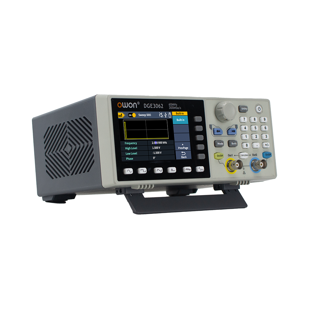 OWON DGE3000シリーズ 任意波形・ファンクション・ジェネレータ 30MHz、2ch