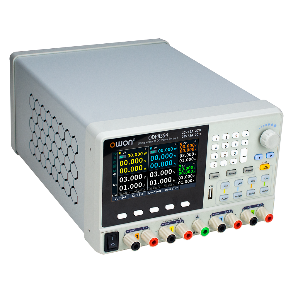 OWON ODP8000シリーズ プログラマブル直流電源 3ch、30V/5A×2、24V/3A、204W