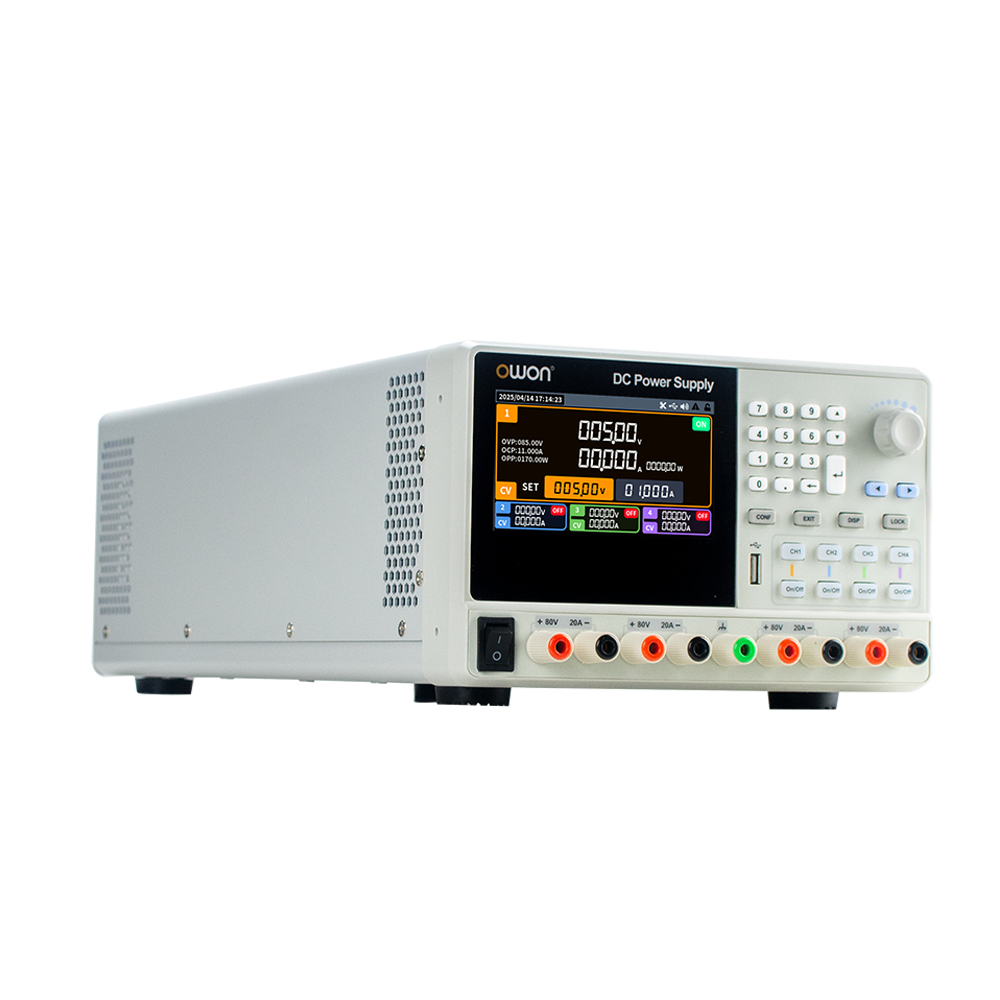 OWON OWH80Qシリーズ プログラマブル直流電源 4ch、80V/20A、500W×4